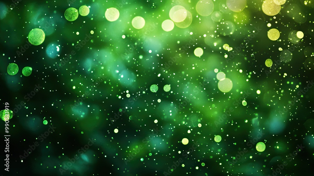 Fototapeta premium Abstract green background with bokeh. Perfect for adding a festive touch to your design projects.