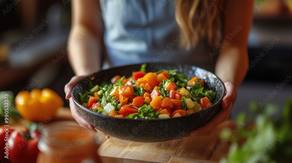 Female cook in apron cutting fresh vegetables Female cook in apron cutting fresh vegetables