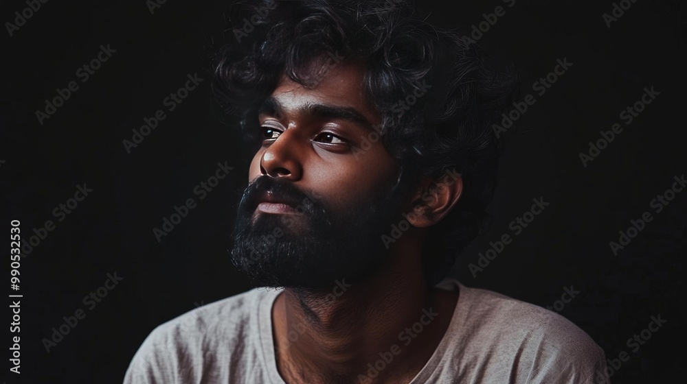 Fototapeta premium Dark skin indian young man
