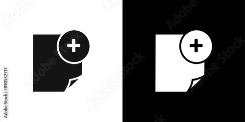 Add new icon Flat line illustration