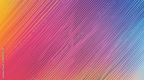 Abstract background with diagonal lines and a gradient of yellow, orange, pink, purple, and blue.