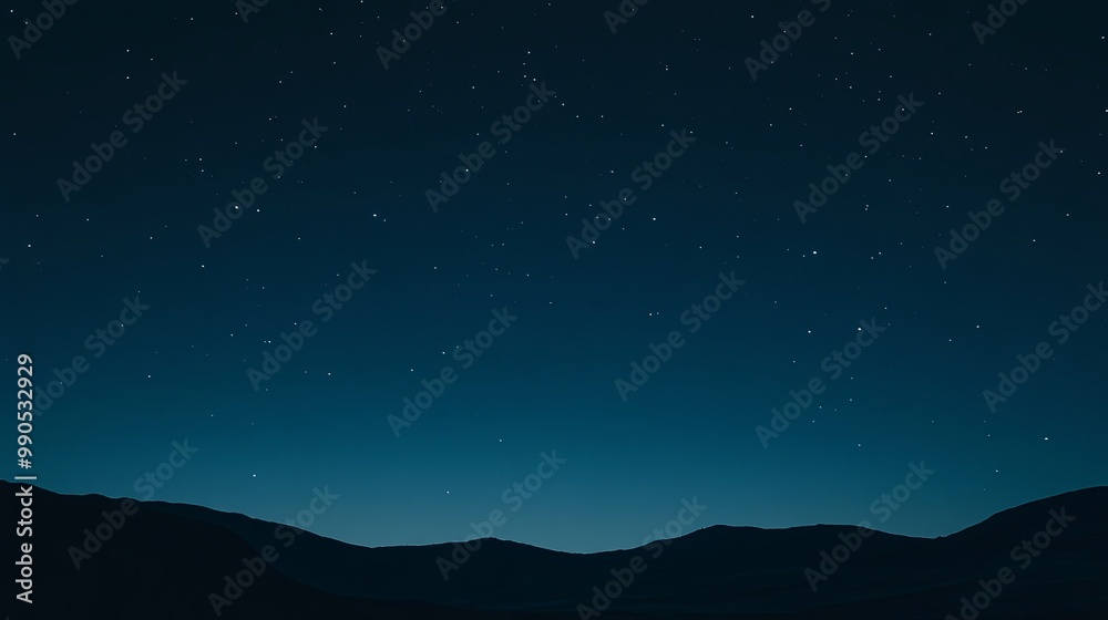 Starry night sky with a gradient of deep blue hues and sparkling stars, creating a mesmerizing scene that evokes feelings of wonder and mystery Starry night sky with a gradient of deep blue hues and sparkling stars, creating a mesmerizing scene that evokes feelings of wonder and mystery