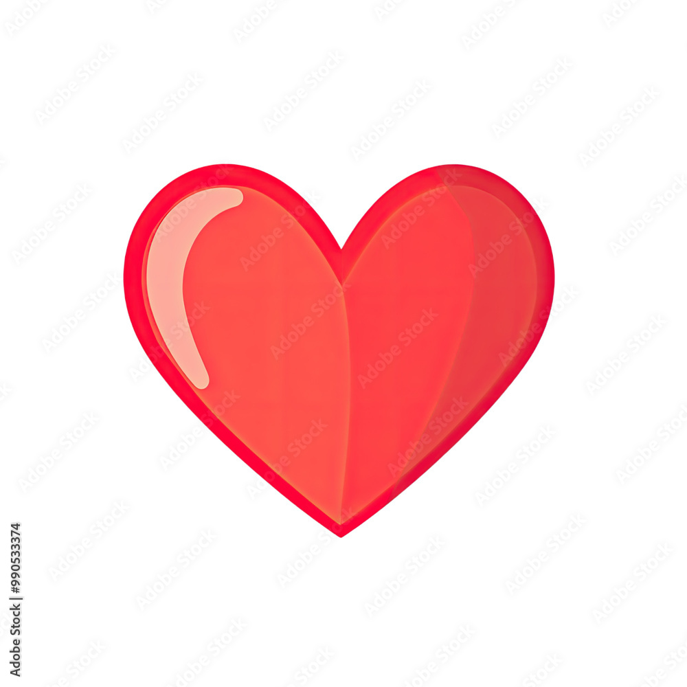 simple flat vector red heart icon on a Transparent background, simple flat vector red heart icon on a Transparent background,