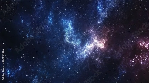 Wallpaper Mural Starry night sky with a gradient of deep blue hues and sparkling stars, creating a mesmerizing scene that evokes feelings of wonder and mystery Torontodigital.ca