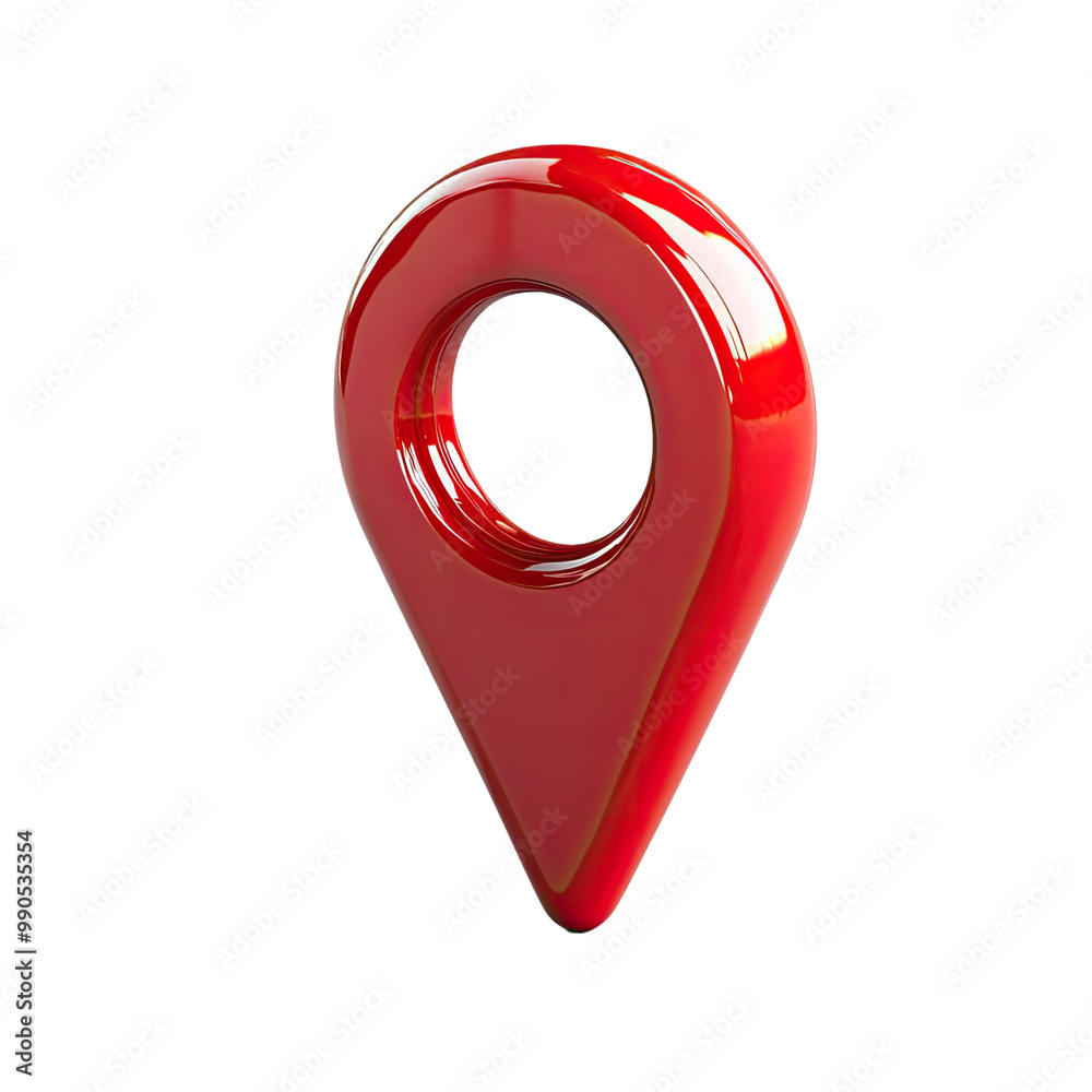 3d red location pin icon on Transparent background, 3d red location pin icon on Transparent background,