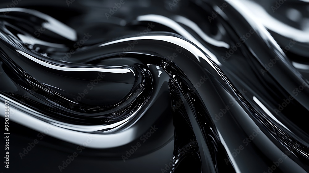 Abstract Black Liquid Abstract Black Liquid