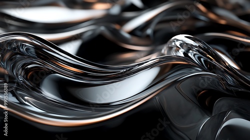 Wallpaper Mural Abstract Black Liquid Torontodigital.ca