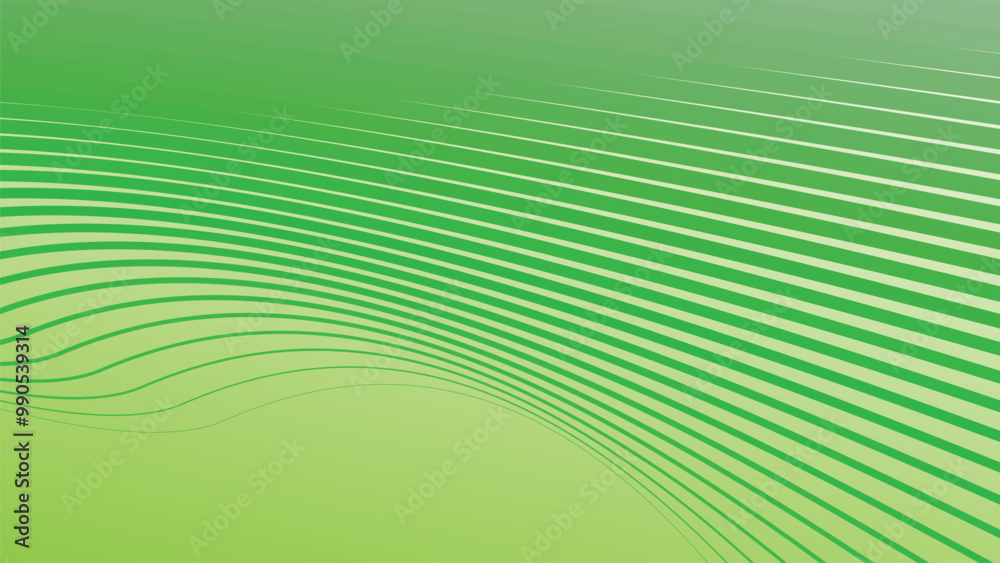 Fototapeta premium Green abstract background with curve stripes line for backdrop or presentation