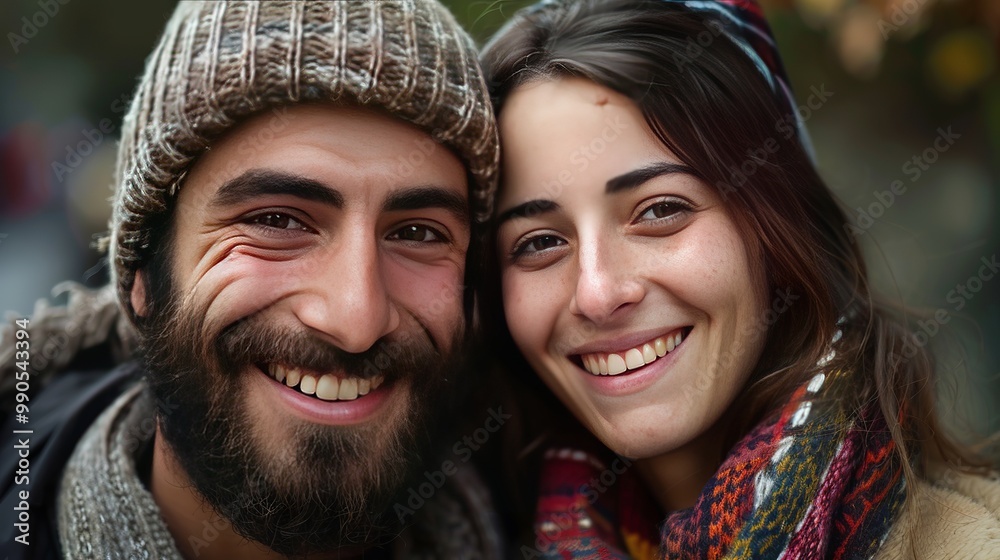 Joyful young Italian couple smiling together, capturing the essence of romance and the vibrant spirit of their cultural connection Joyful young Italian couple smiling together, capturing the essence of romance and the vibrant spirit of their cultural connection