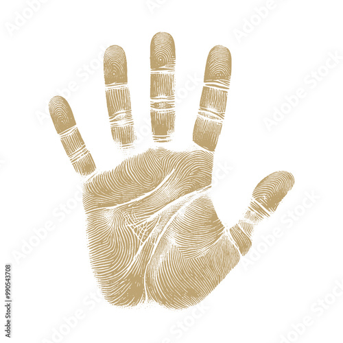 human handprint vector , The handprint should look realistic vector