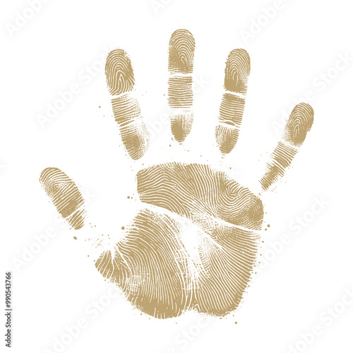 human handprint vector , The handprint should look realistic vector