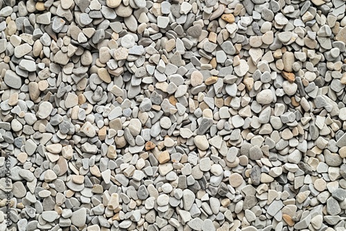 Photo of Pile of small pebble stones. Background texture for backdrops or mapping