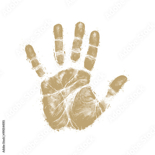 human handprint vector , The handprint should look realistic vector