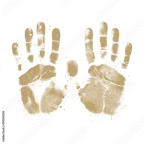 human handprint vector , The handprint should look realistic vector