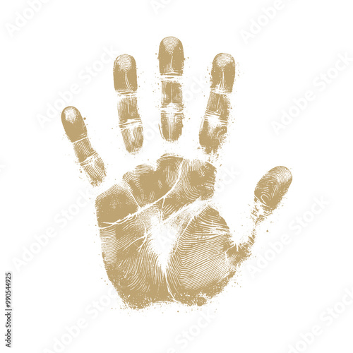 human handprint vector , The handprint should look realistic vector