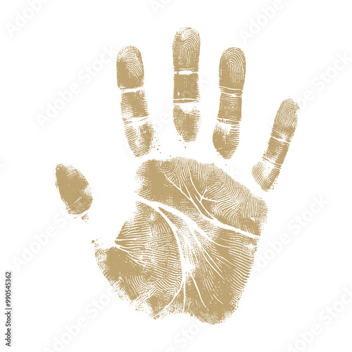 human handprint vector , The handprint should look realistic vector