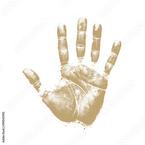 human handprint vector , The handprint should look realistic vector