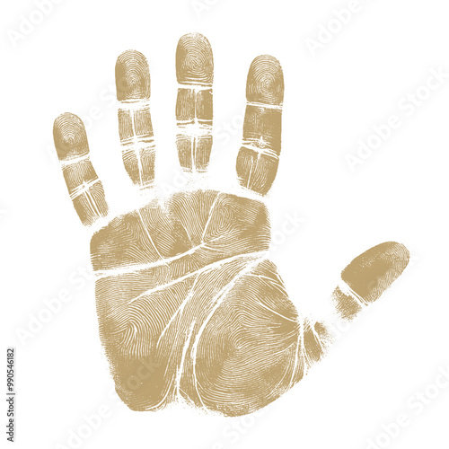 human handprint vector , The handprint should look realistic vector