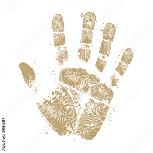 human handprint vector , The handprint should look realistic vector