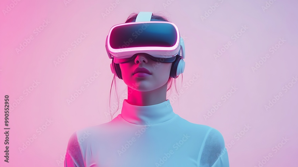 Young Woman Exploring Virtual Reality Young Woman Exploring Virtual Reality