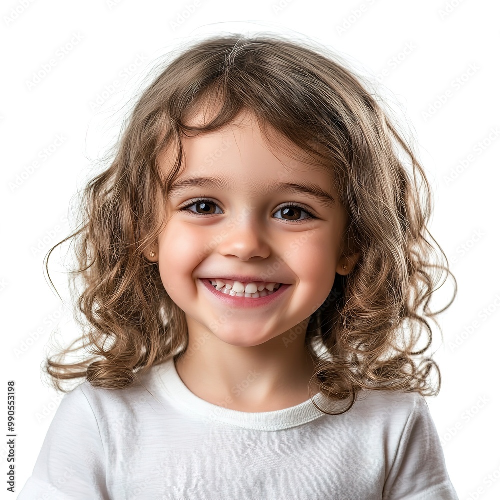 Portrait of happy smiling child girl isolated on white background Portrait of happy smiling child girl isolated on white background