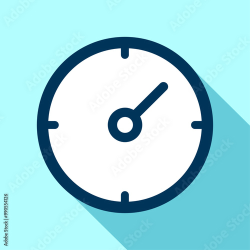 Free Download Stopwatch icon in flat style, round simple timer on blue background. 10 seconds. Sport clock. Vector design element for you business project - GFXLoad