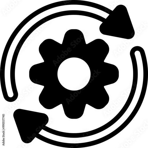 Redesign Glyph Icon Design Vector