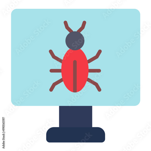 Vector Design Bug Icon Style