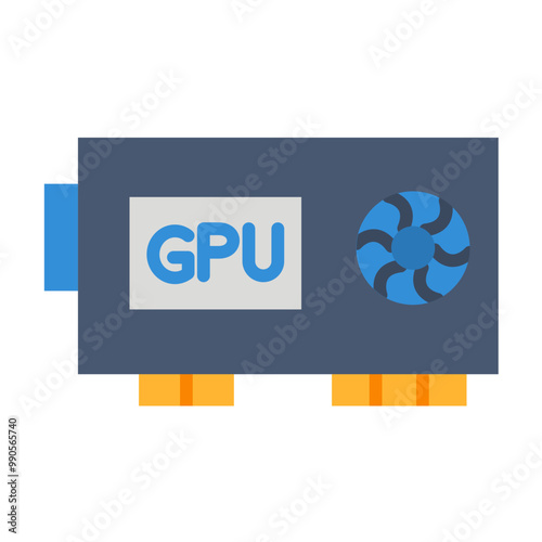 Vector Design Gpu Icon Style photo