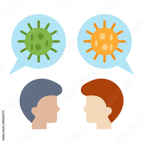 Vector Design Bioethics Debate Icon Style