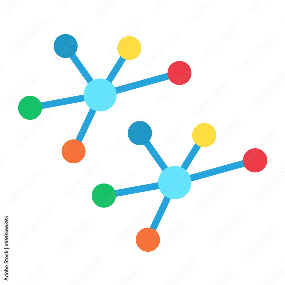 Vector Design Molecular Structure Icon Style Vector Design Molecular Structure Icon Style