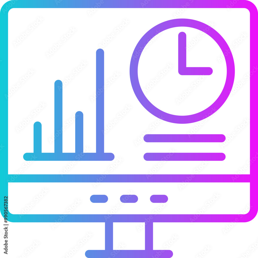 Realtime Gradient Icon Design Vector Realtime Gradient Icon Design Vector