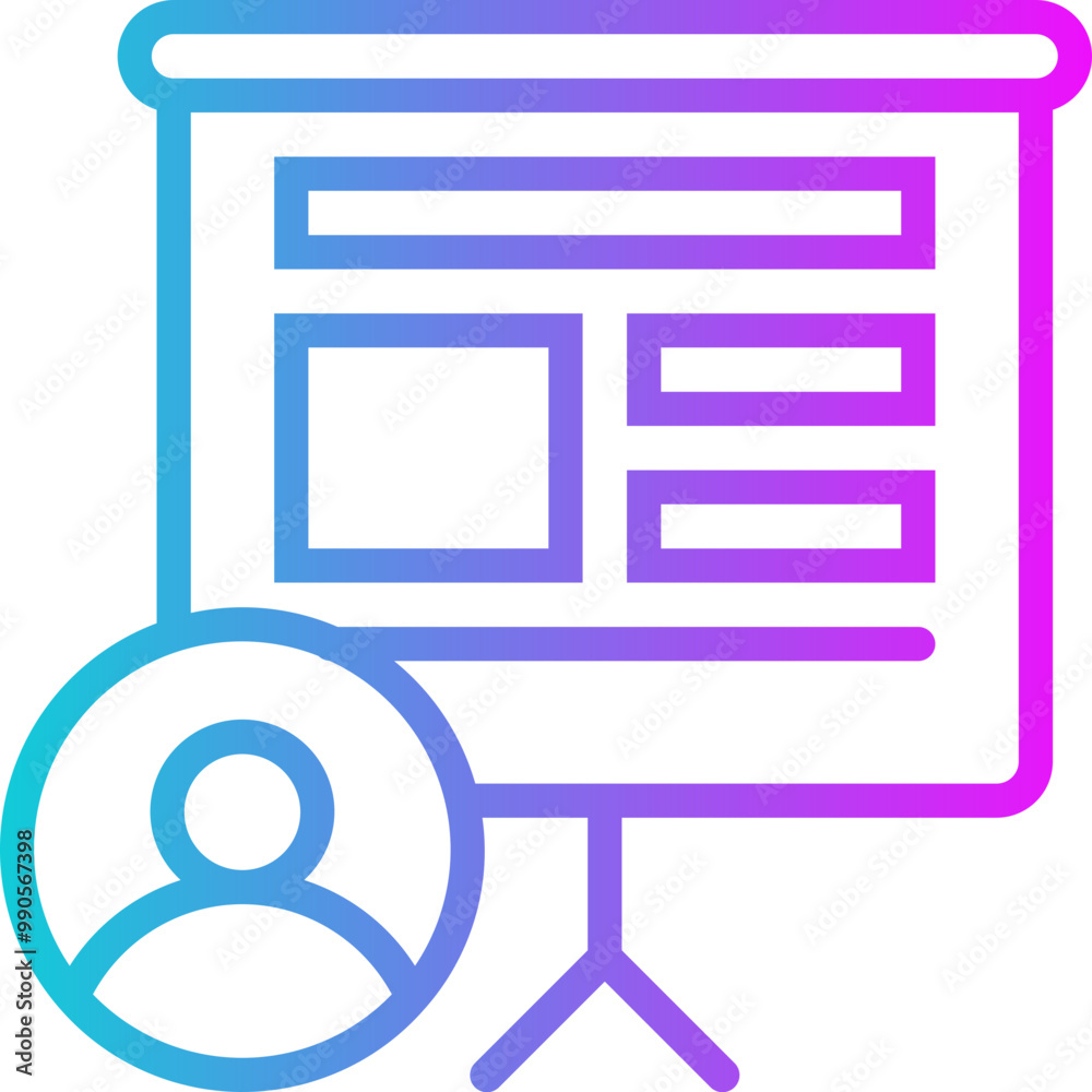 Training Program Gradient Icon Design Vector Training Program Gradient Icon Design Vector