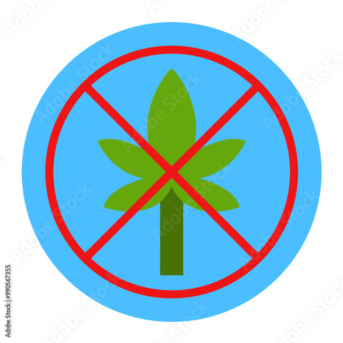 Vector Design No Thc Icon Style