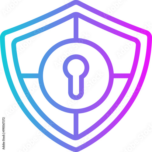 Wallpaper Mural Security Shield Gradient Icon Design Vector Torontodigital.ca