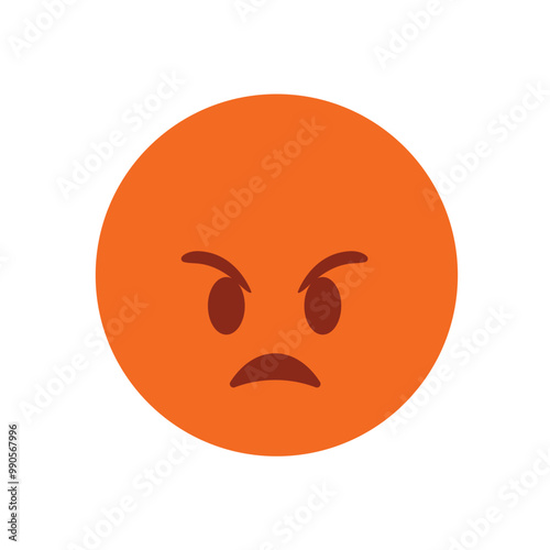 angry rage face emoji vector symbol sign illustration