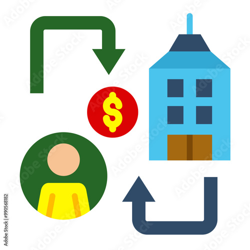 Vector Design B2C Icon Style