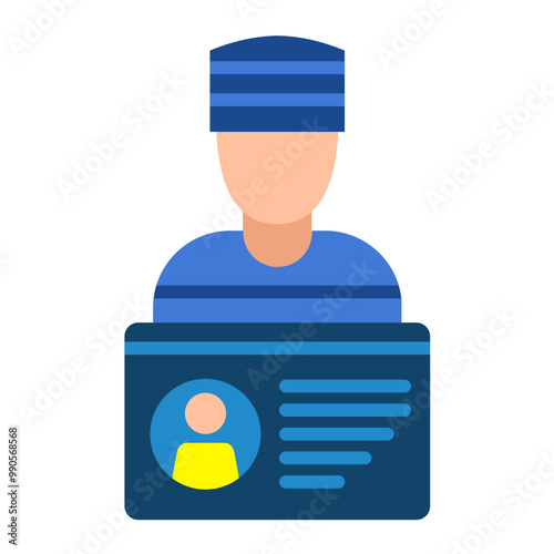 Vector Design Identity Theft Icon Style