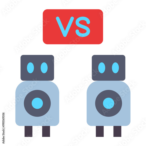 Vector Design Robot Cost Icon Style