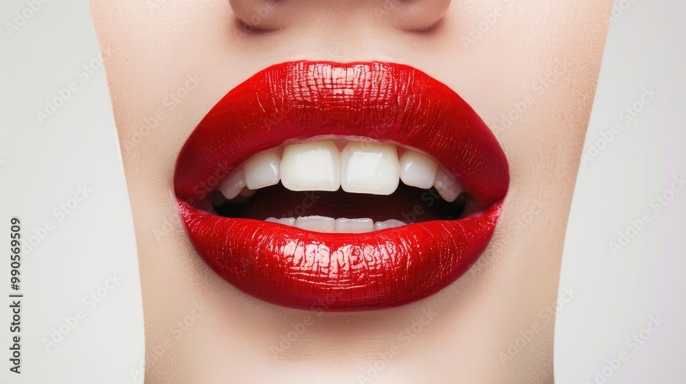 Sexy Lips. Beauty Red Lips Makeup Detail. Beautiful Make-up Closeup. Sensual Open Mouth. lipstick or Lipgloss Sexy Lips. Beauty Red Lips Makeup Detail. Beautiful Make-up Closeup. Sensual Open Mouth. lipstick or Lipgloss