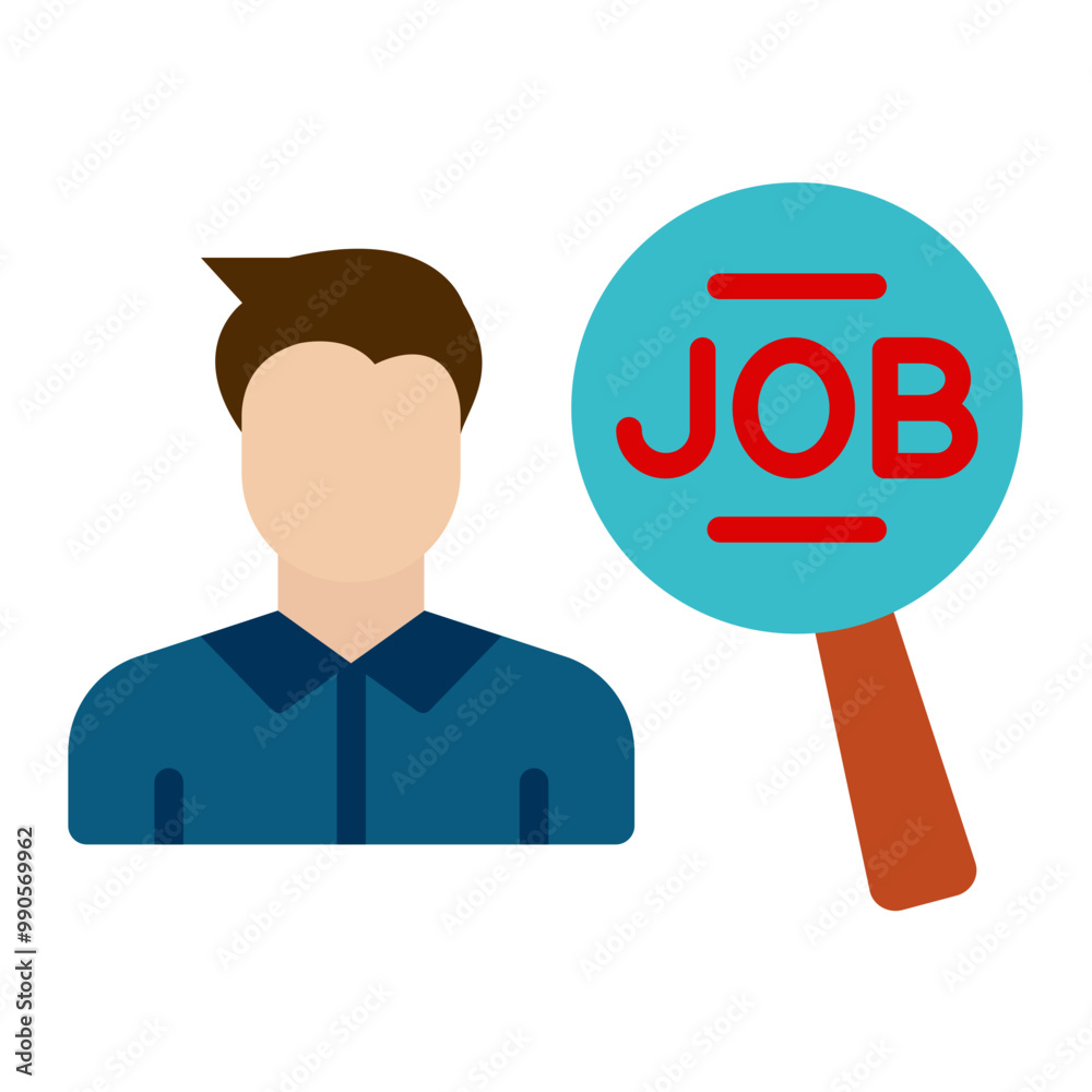 Vector Design Job Search Icon Style Vector Design Job Search Icon Style