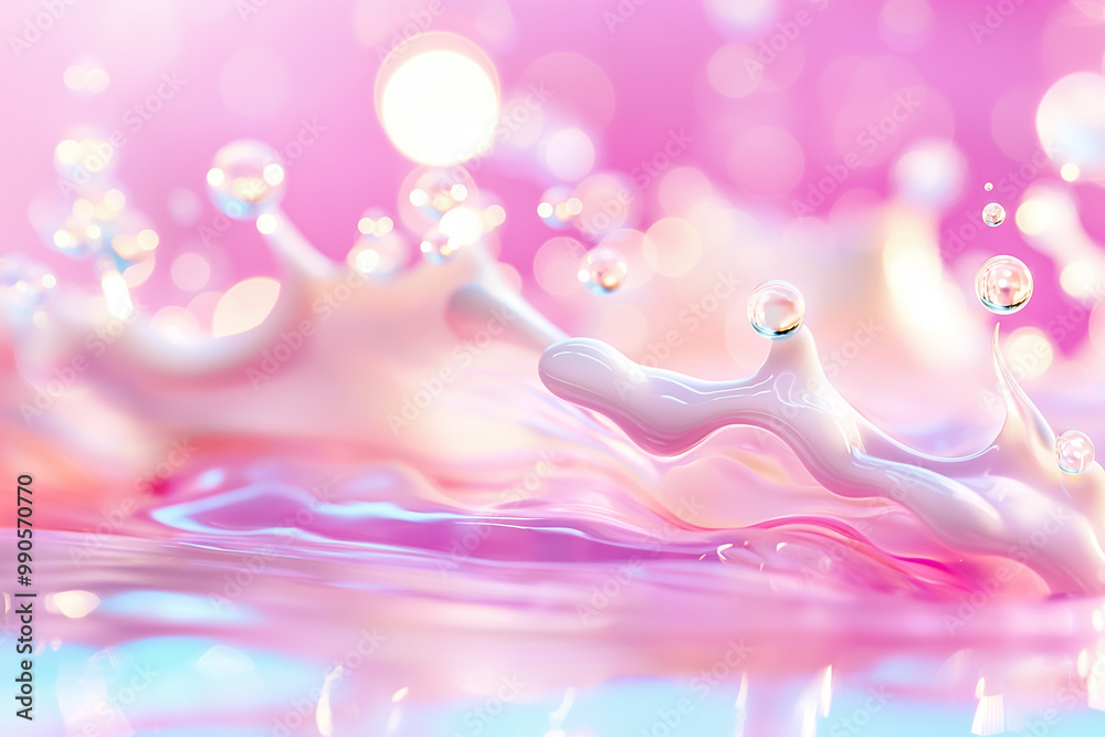 This colorful wallpaper showcases dynamic water splashes and bubbles, creating a lively and refreshing atmosphere. The soft pink backdrop enhances the vibrancy of the scene This colorful wallpaper showcases dynamic water splashes and bubbles, creating a lively and refreshing atmosphere. The soft pink backdrop enhances the vibrancy of the scene