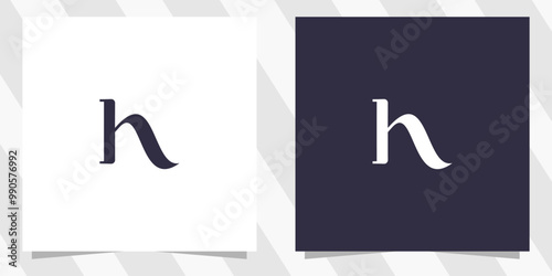 letter h logo design vector