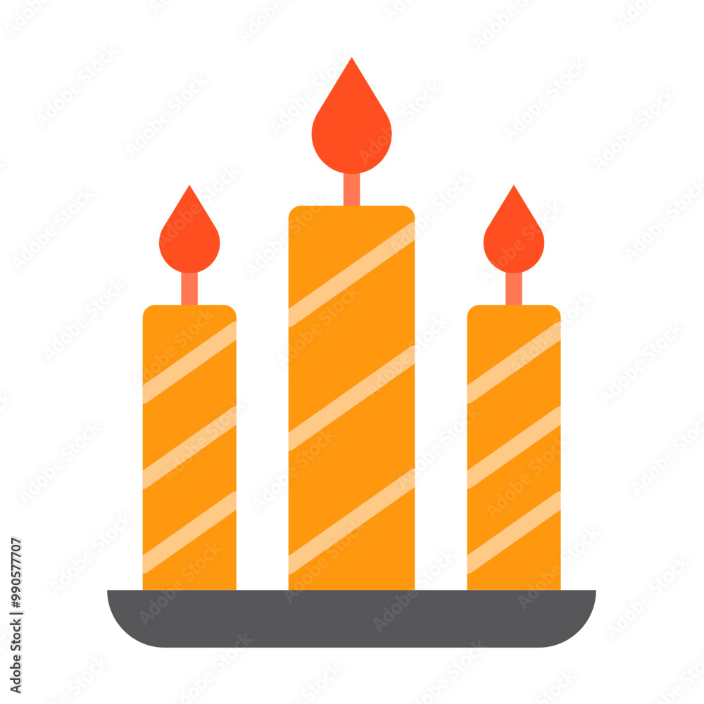 Candles Icon Style Candles Icon Style