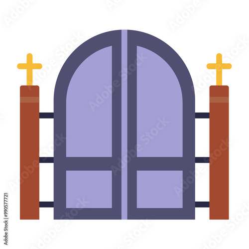 Cementery Gate Icon Style