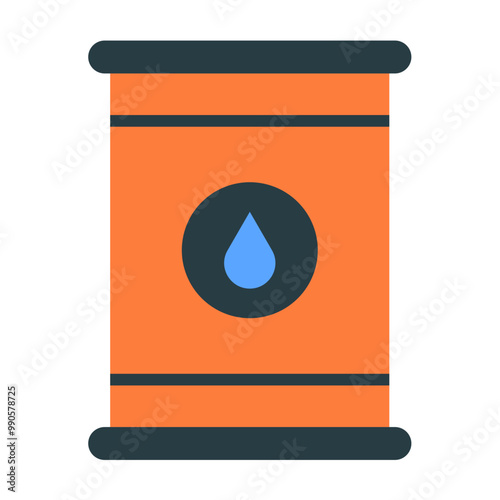 Oil Barrell Icon Style