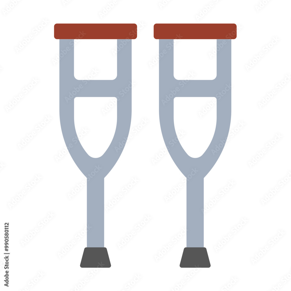Crutches Icon Style Crutches Icon Style