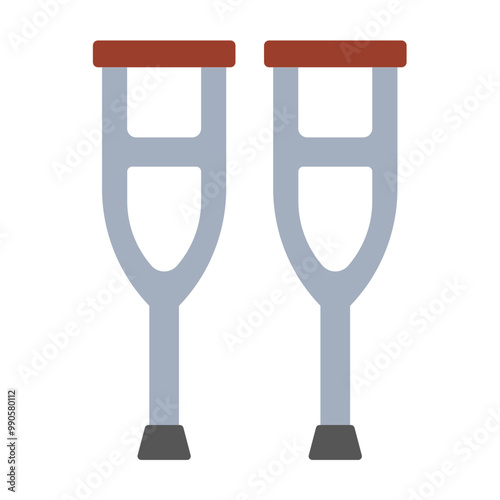 Crutches Icon Style