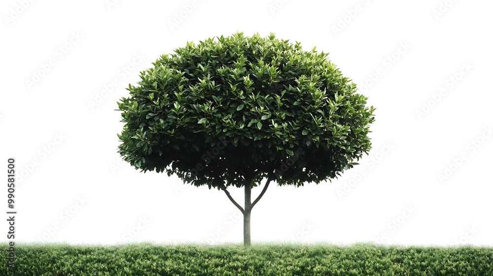 Green Shrub Isolated on White Background Green Shrub Isolated on White Background