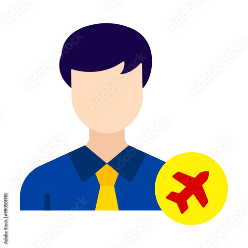Airline Agent Icon Style